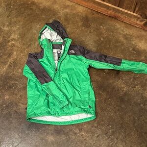 The North Face Green and Black Windbreaker